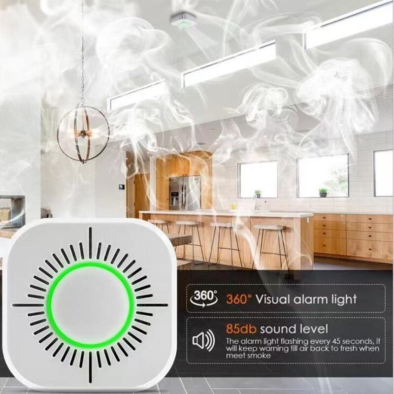 Smart Home Smoke Detector Remote Control 433 MHz High Sensitivity Alarm Sensor Home Automation Sensors