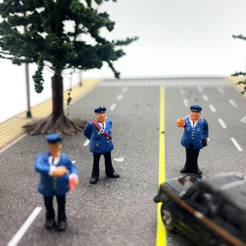 1/87 ho Skala Modell Abbildung einstellen Eisenbahn Beamten Landschaft Modell Zug Eisenbahn Layout Landschaft Diy Miniatur Dioramen Anzeige