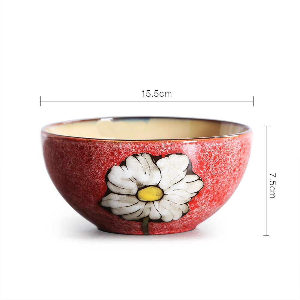 Ceramic Soup Basins Soup Bowl Fruit Salad Bowls with Lids Hotel Restaurant Tableware Snack Desserts Tray Cooking Plates: 6 inch 3