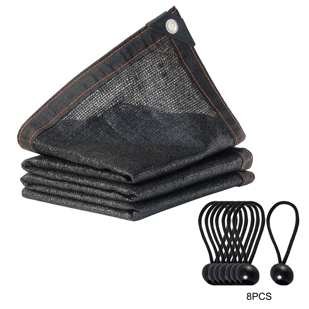 Cortina bloqueadora solar resistente a los rayos Uv, Red de tela negra para jardín, lona de malla para invernadero, flores, Jade, Red de sombreado, suministros de jardín: 2X2M