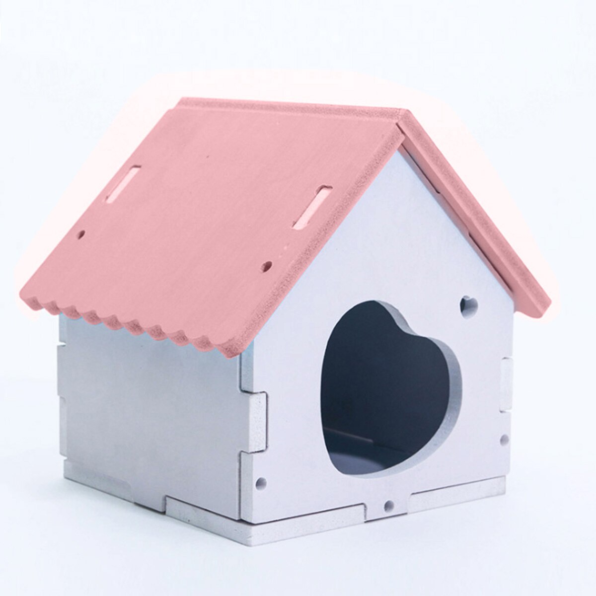 Hamsterhus i trä husdjur slott leksak husdjurshus visningsdäck stege husdjursprodukter hamsterhus hamsterbo trägungbräda 10 typer: Rosa