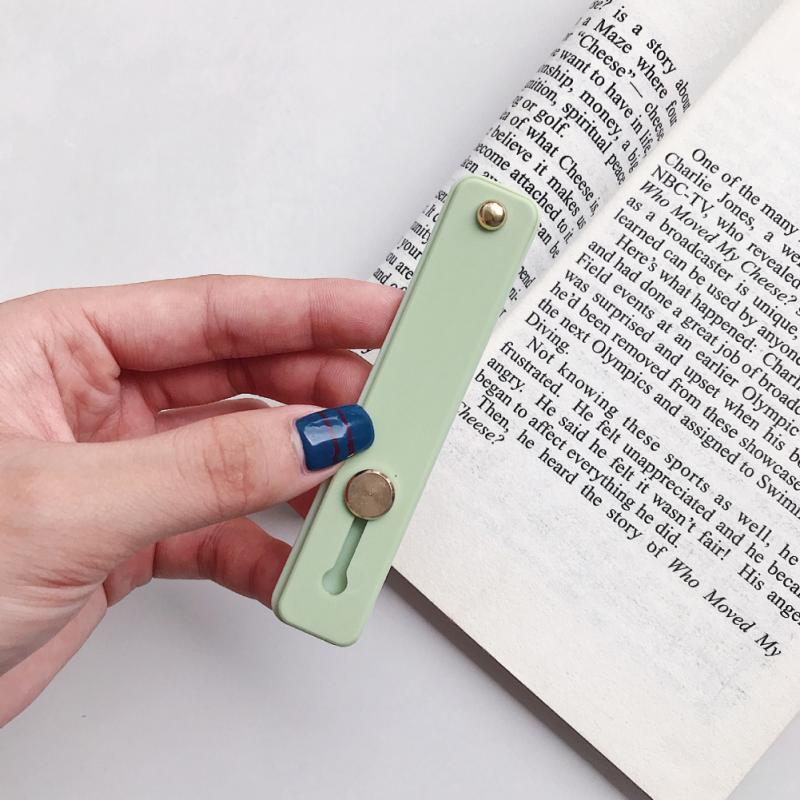 Universal Silicone Mobile Phone Hand Band Finger Ring Holder Anti Wristband Strap Push Pull Grip Stand Candy Color Bracket: 18
