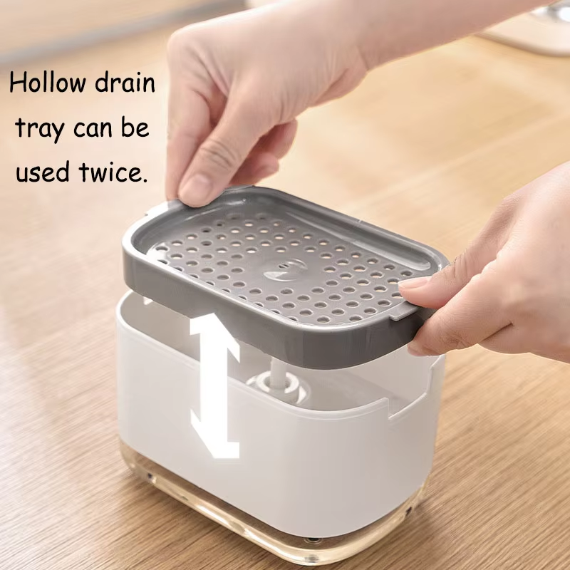 Keittiön pesuaine saippua-annostelija käsien desinfiointiaine annostelija suuri kapasiteetti keittiötarvikkeet pesuallas astianpesu vaahto teline koti