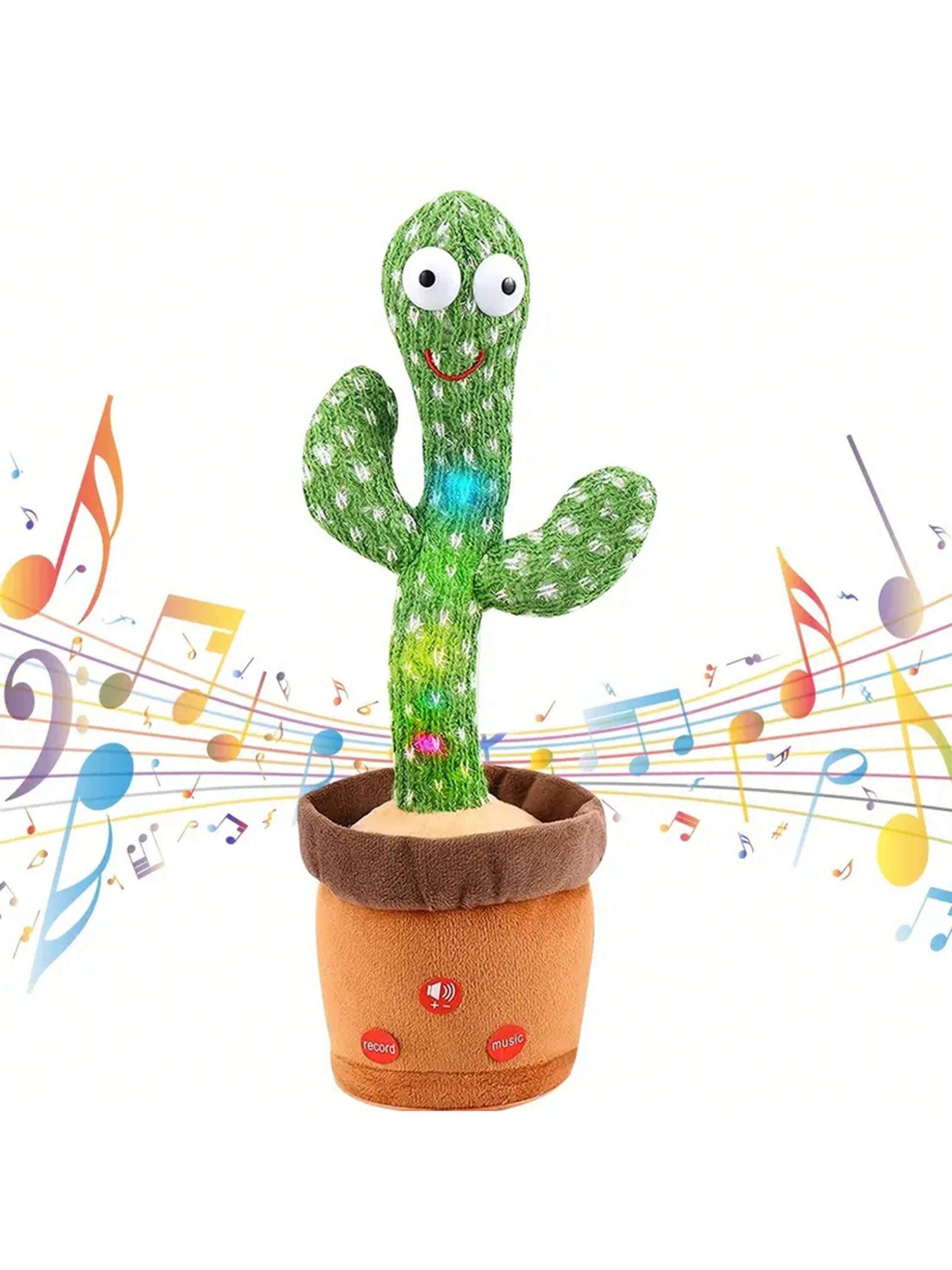 Dança Talking Cactus Brinquedos para Bebés Meninos e Meninas, Cantando Imitando Gravação, Repetindo o Que Você Diz Sunny, 1Pc