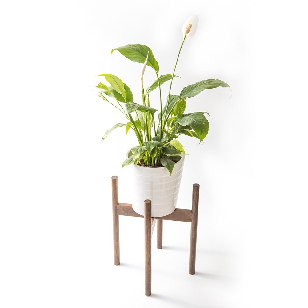 Kors bokträ blomkruka planteringsställ stativ hållare kruka fäste massivt trä fäste