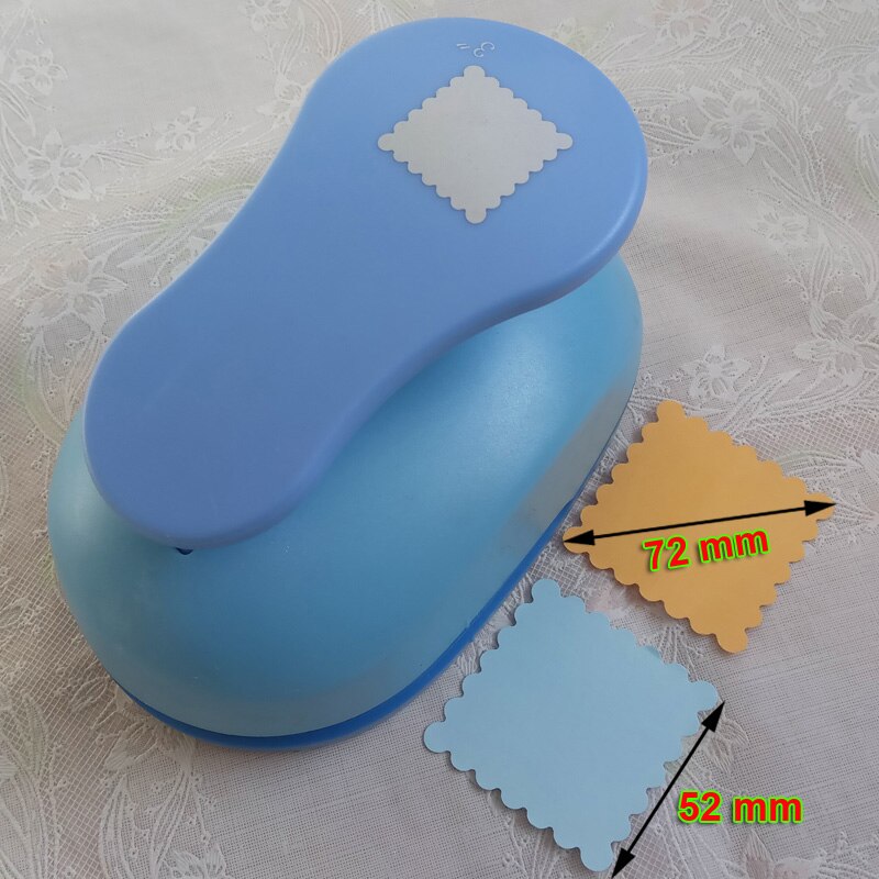 Perforadora de forma cuadrada para manualidades, cortador de papel de espuma EVA, perforadora de agujeros para manualidades, DIY, escuela, 18mm-53mm,: Wave Square