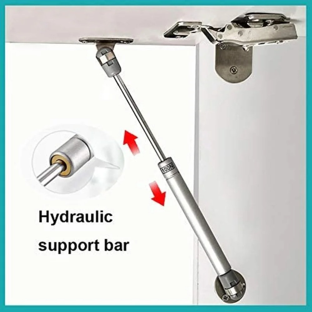 Amortiguadores de Gas para puerta de armario, soporte de tapa de resorte de Gas de 100N/10KG, accesorios de Gas, amortiguadores, bisagra hidráulica para armario de cocina, 2/4 Uds.