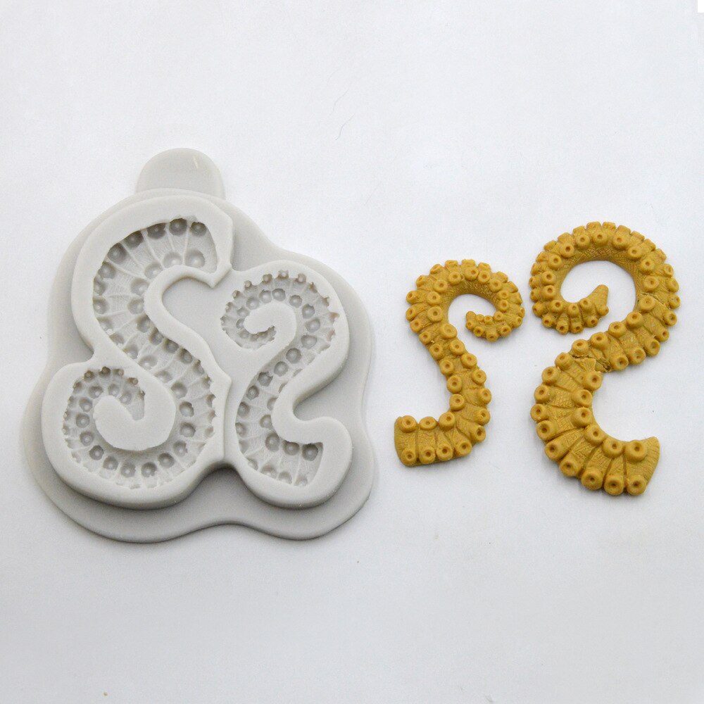 Marine Serie Krake Meerjungfrau Schokolade Süßigkeiten bilden Kuchen Dekoration Tonne Fondant Werkzeuge DIY Silikon Backform Backform