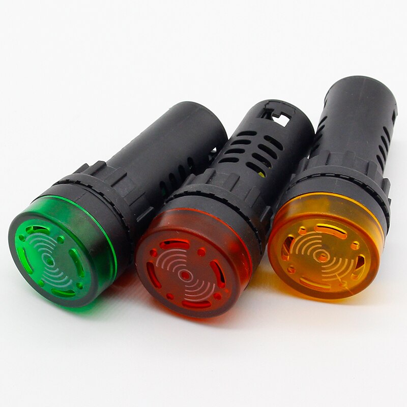 Panel Mount 22mm led Indicator buzzer 12V 24V 110V 220V led buzzer