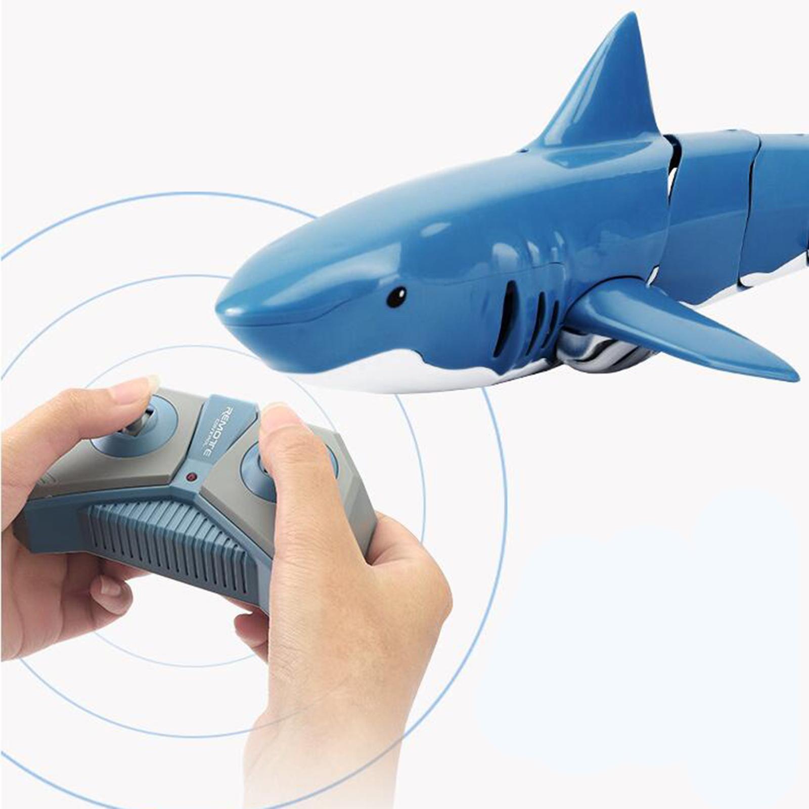 Remote Control Shark Toy 1:18 Scale with Battery Waterproof RC Boat Pool Bathroom Toy Boys Girls