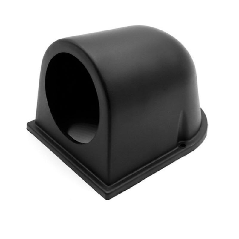 52mm universal et-huls automatisk modificeret instrumentmålerstativ, bilmålerholder til 2- tommer enkelt hul: Siddende sort