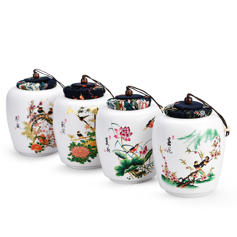 Keramisk te-boks te-opbevaringsboks te-opbevaring keramisk krukke puer te-te-krukke te-beholder keramisk beholder te-caddy  d132