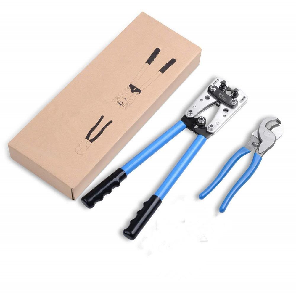 HX-50B cable crimpercable crimping tool wire crimper hand tool set ratchet terminal crimp pliers for 6-50mm² 1-10AWG: HX-50B HJ130
