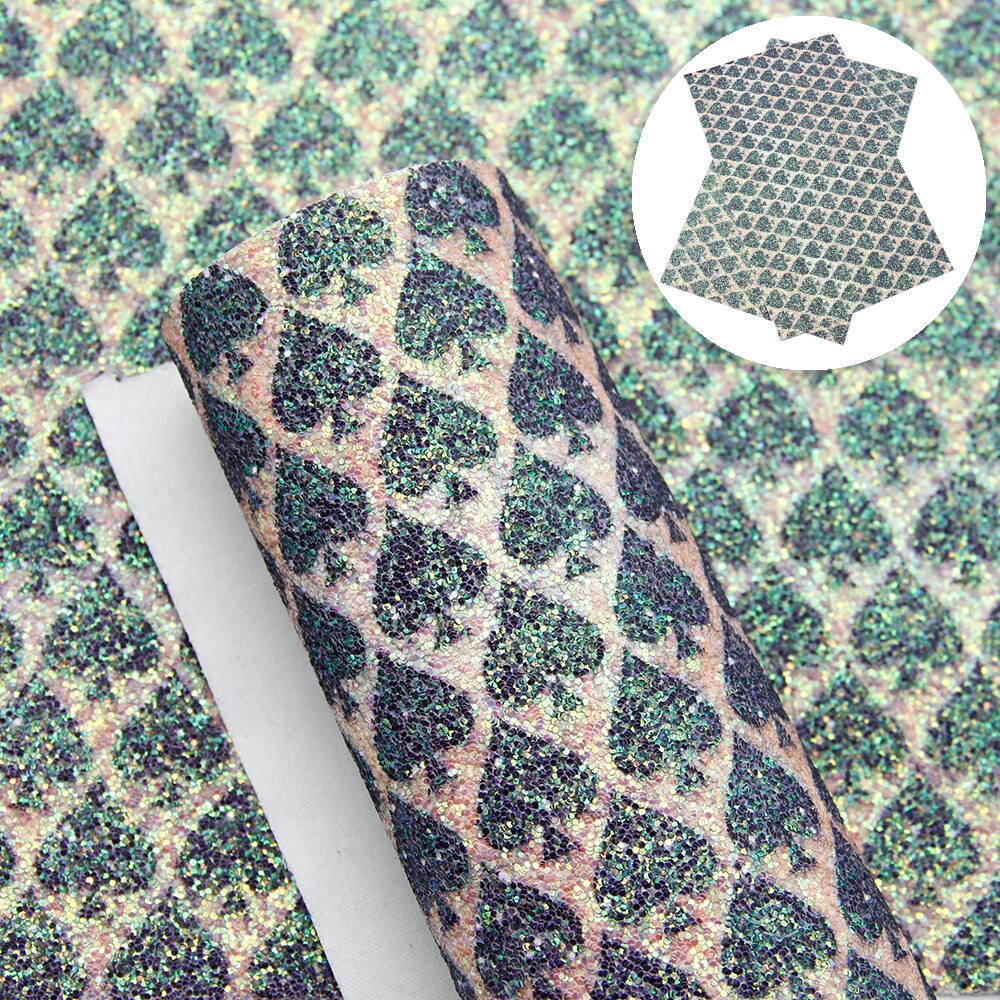 20*34cm leopard maling chunky glitter kunstlæder vinyl stof syntetisk læder gør det selv håndlavede sløjfer øreringe håndværk ,1 yc 10500