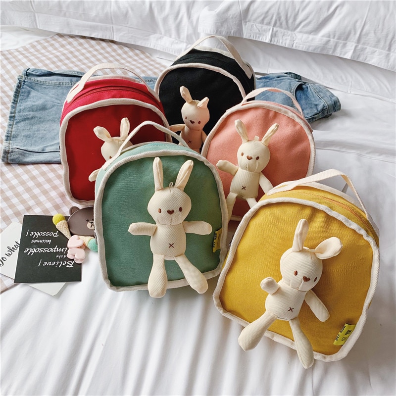 Los niños bolso simple pequeño conejo mochila marea niños y niñas bebé salvaje bolso mini mochilas para niñas kawaii mochila