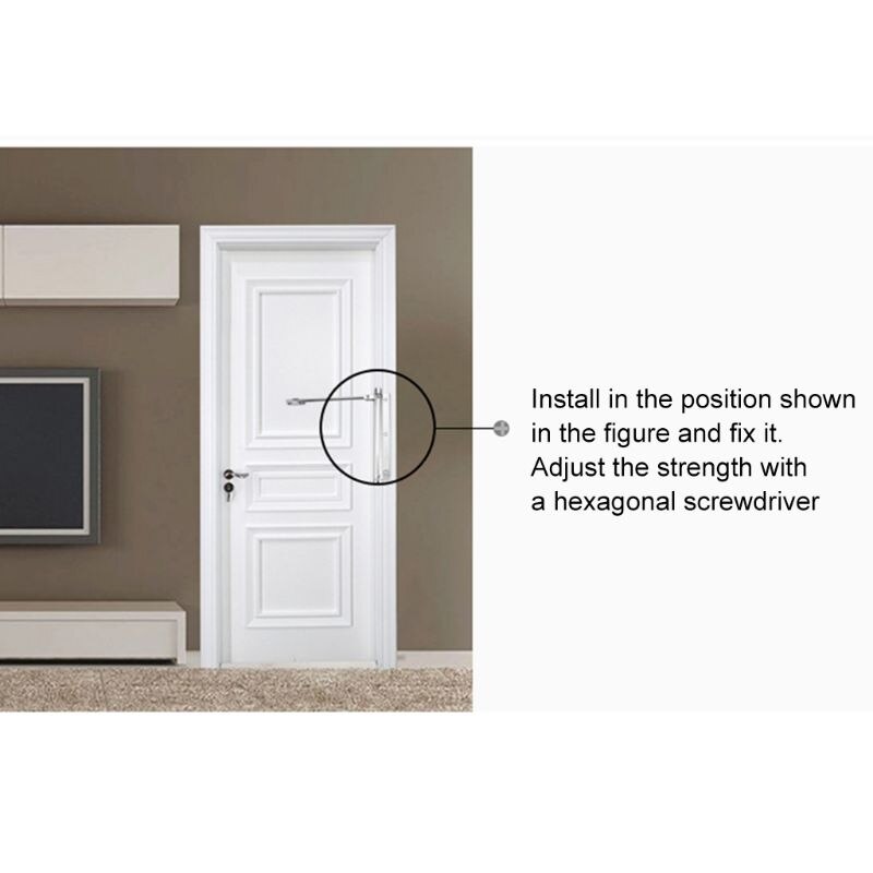 Casa automático auto fechamento dobradiça porta mais perto única mola ajustável leve silencioso sem superfície de proteção