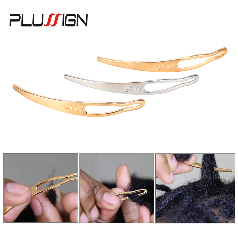 Interlocking Needle Dreadlocks Hook Hair Extensions Interlocking Retighten Tools For Locs 2Pcs Plussign Dreadlock Needles