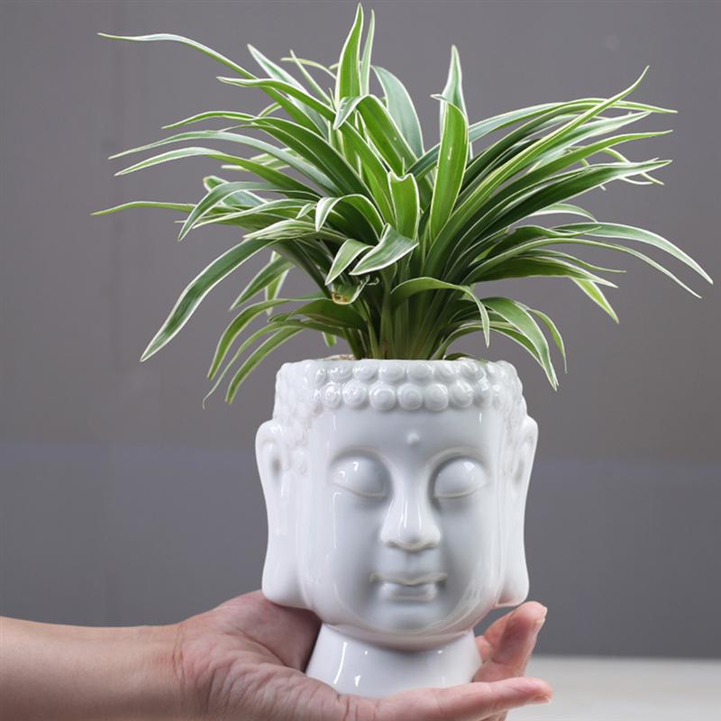 Keramische Bloempot Boeddha Vaas Desktop Versiering Creatieve Keramiek Boeddha Vaas Ornament Seedsplants Plant Pot Zonder Plant