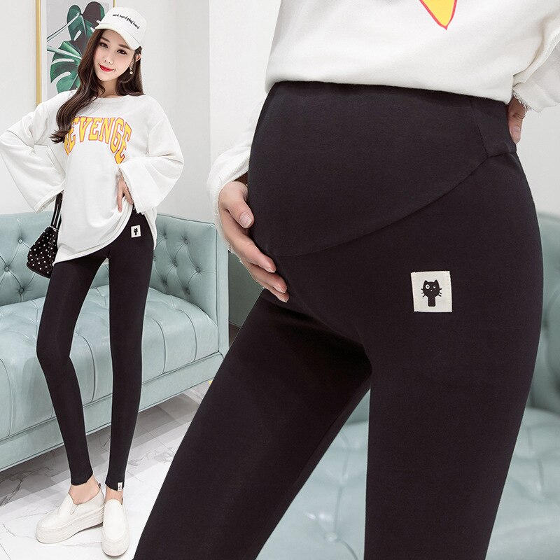 Dicke Schwangere Frauen Herbst Schwangerschaft Bleistift Hosen Frühling Winter lässig Mutterschaft Leggings Elastische Taille Bauch Leggings Kleidung