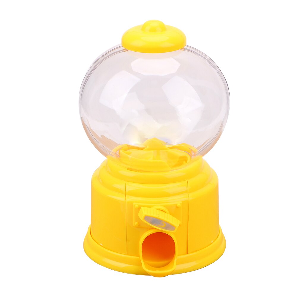 Hilife legetøjsmaskine boble opbevaringskrukke slik dispenser søde slik børn møntbank børn slik dispenser boks flaske: Gul