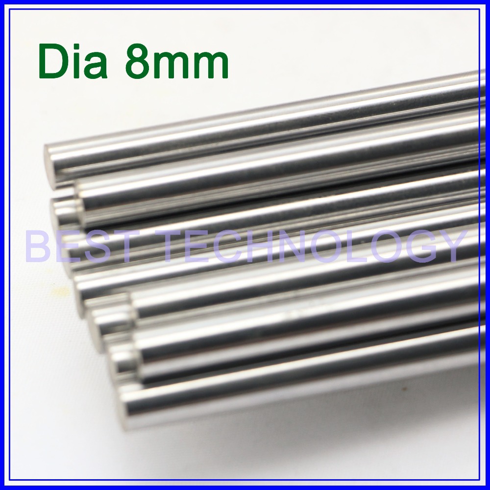 WCS Dia 8mm-L400mm Chrome Plated Cylinder Linear Rail Round Rod Shaft Linear Motion Shaft !