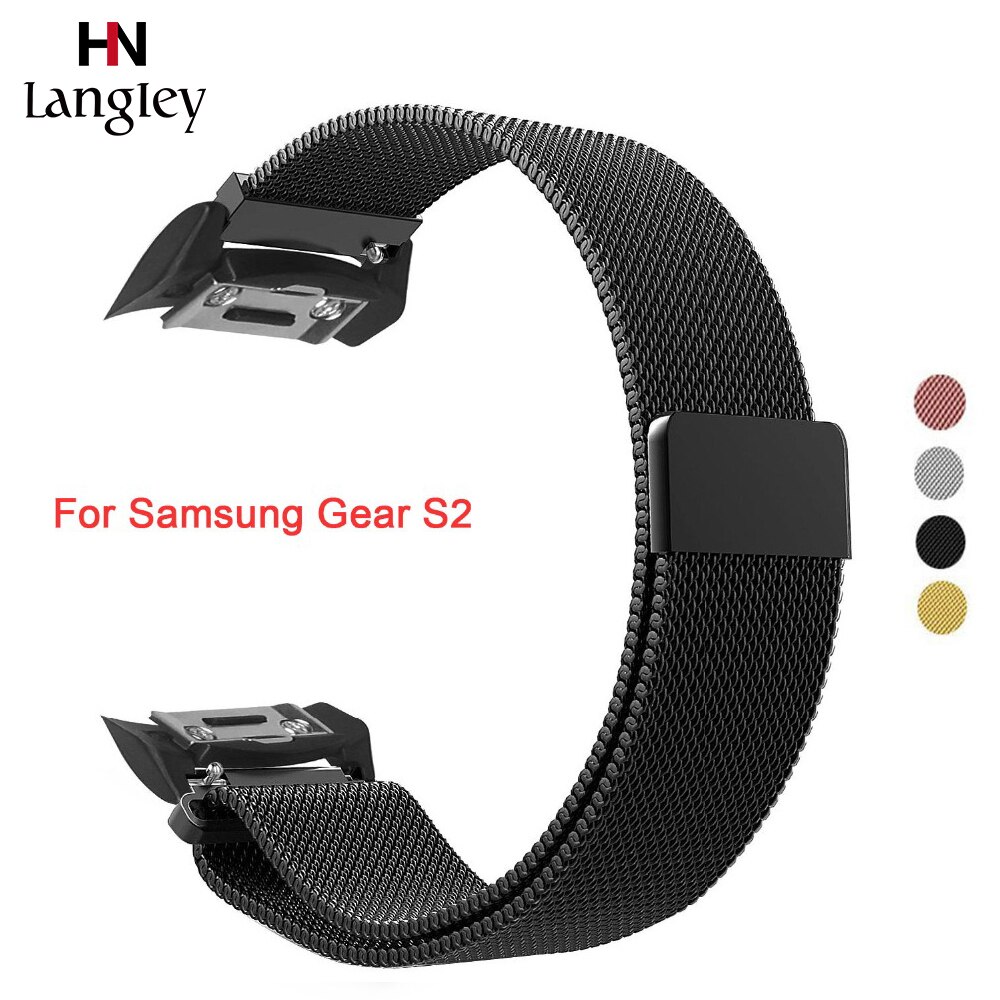 Bandjes voor samsung gear  s2 milanese lusband met magnetische sluiting, sportband sm -r720 /  sm -r730 smartwatchbandaccessoires