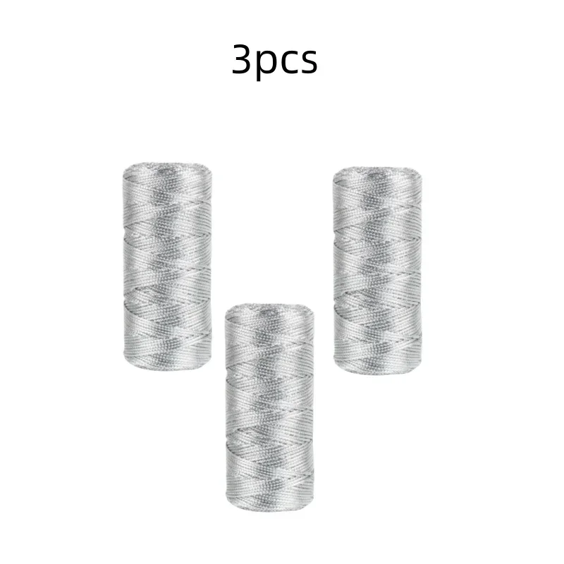 Złoty i srebrny sznurek makramowy, kokardki ze sznurka, rękodzieło DIY robić pakowania prezentów, szycie, skręcona nić, tekstylia domowe: BIAŁY