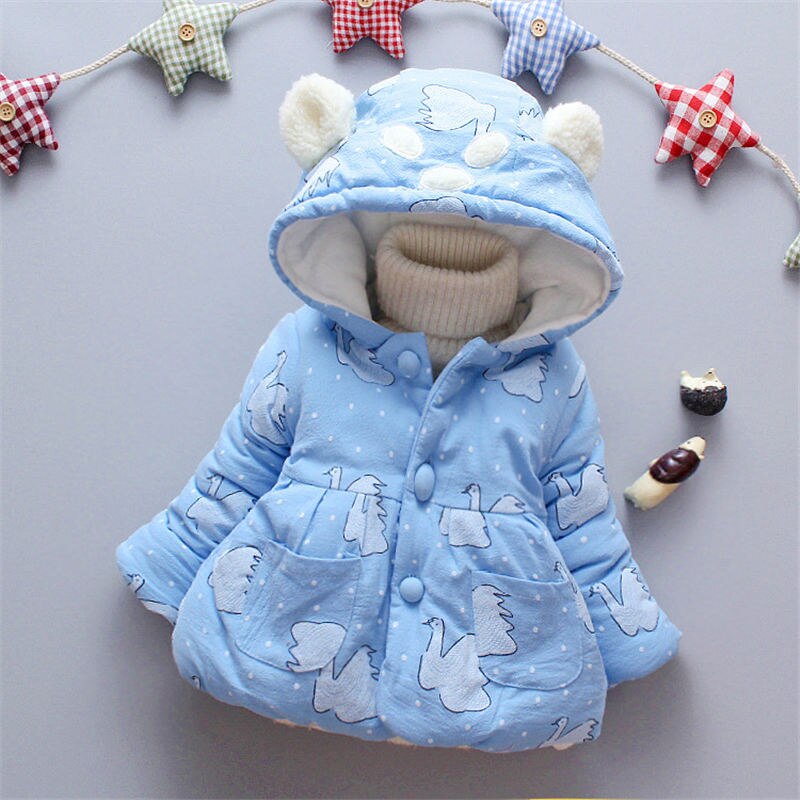 BibiCola baby meisjes warme jas winter pasgeboren baby dikke fluwelen down parka voor bebe meisje baby cartton sneeuw wear peuter jas