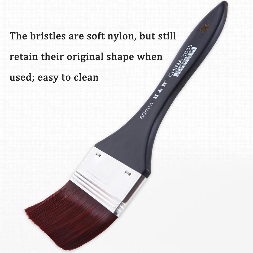 6 størrelser maries akvarel olie kunst pensel nylon hår male kunst pensel let at rengøre træ rengøring pensel til maling
