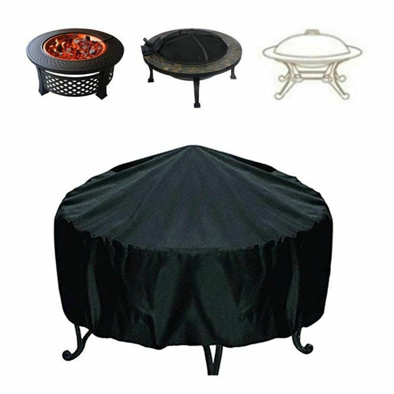 BBQ Grill Cover Outdoor Garden Small Round Table Cover Rainproof Dustproof Anti-UV Furniture Cover