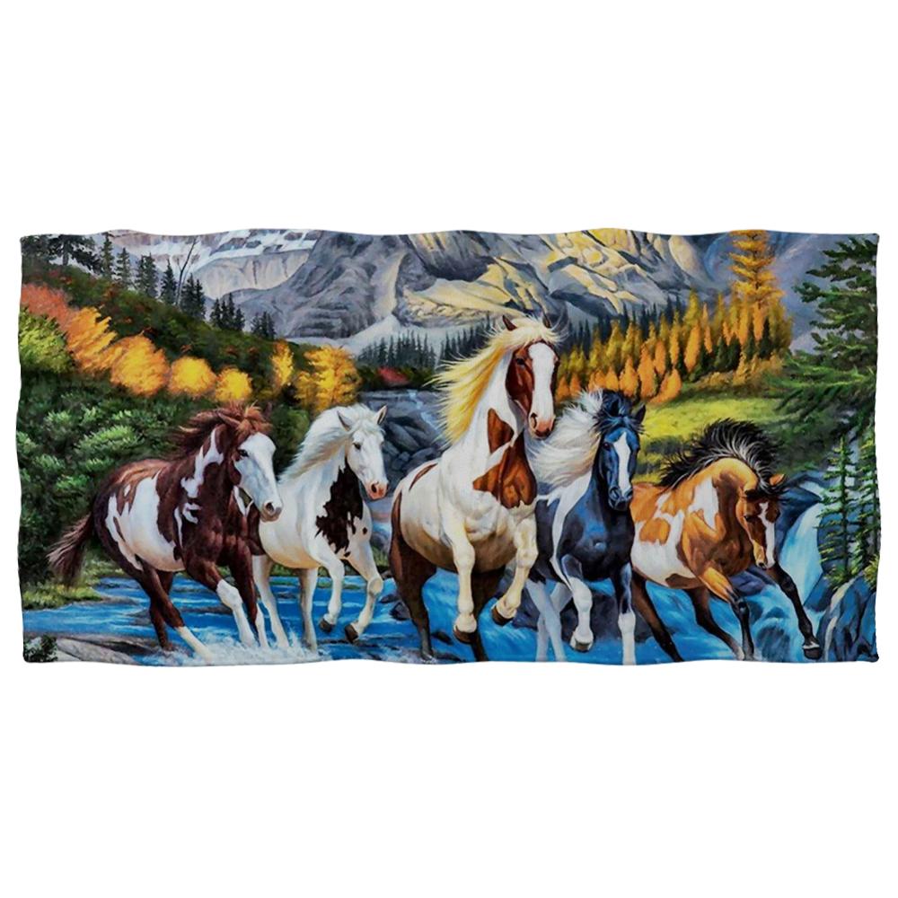 3d Horse Printed Quick-drying Towel for Travel Camping Beach Beauty Gym Microfiber Sport Towels Soft Face Hand Bath Car Towel: YY4373 / 75x35cm-Z30