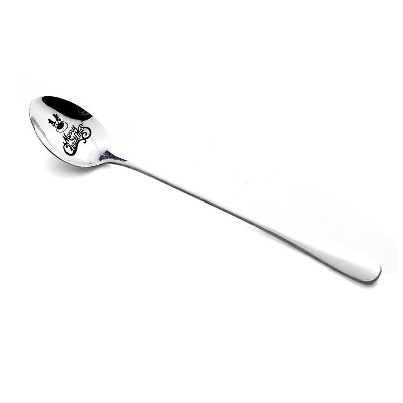 Year Metal Merry Christmas Spoons Xmas Party Tableware Ornaments Christmas Decorations for Home Table Navidad Noel
