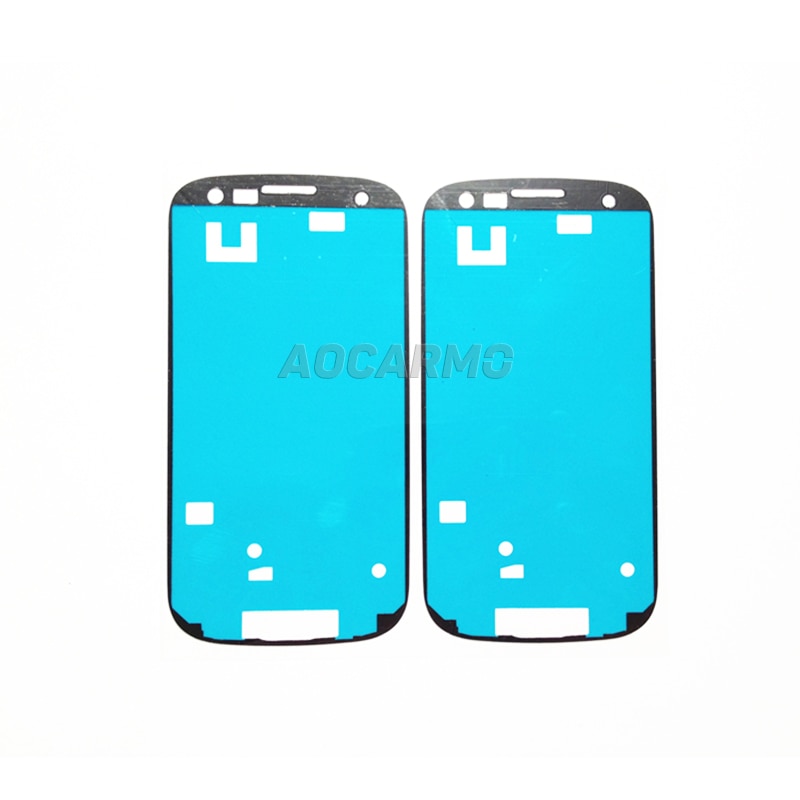 Aocarmo 2 Pçs/lote LCD Touch Screen Fita Adesiva Cola Adesivo Para Samsung Galaxy S3 i9300