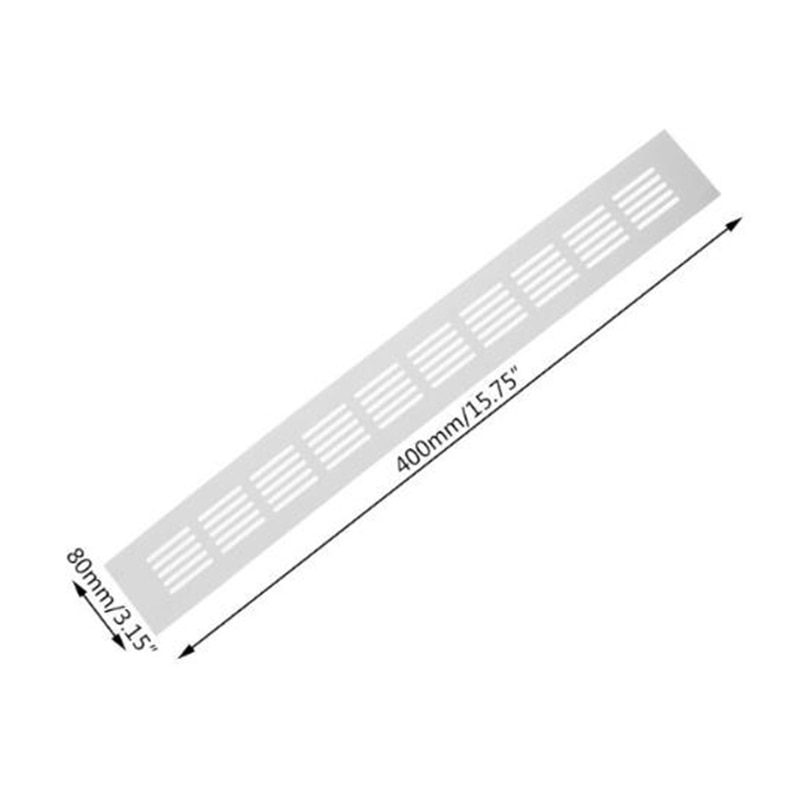 Lüftungsschlitze Lochblech Aluminium Legierung Metall Luft entlüften Lamellen Grill Abdeckung Belüftung Gitter 225mm * 80mm