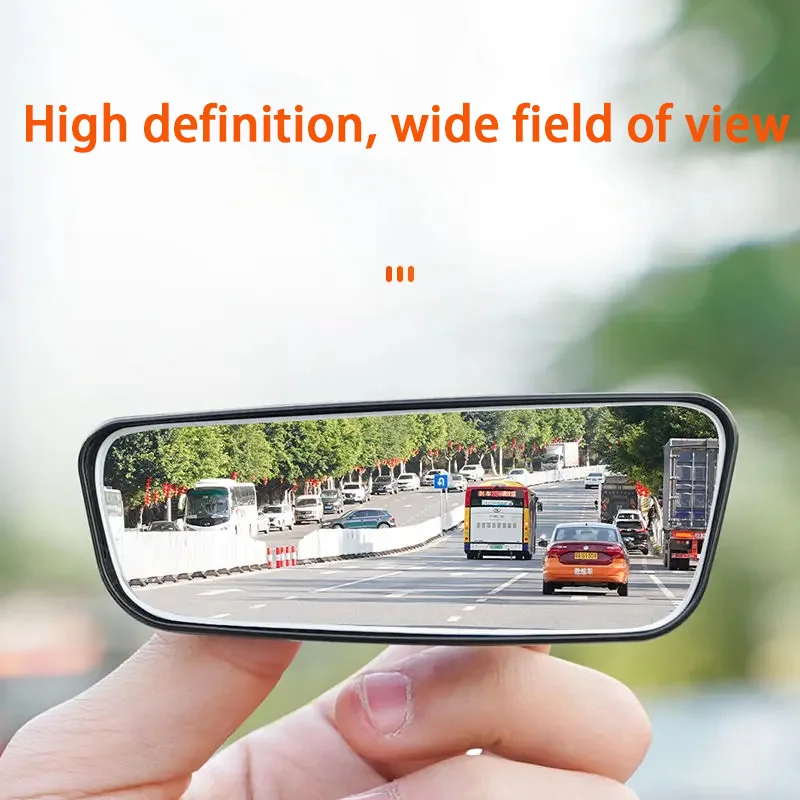 Espejo de punto ciego ajustable de 360 grados, espejo retrovisor convexo auxiliar para coche, marco redondo, espejos gran angular para marcha atrás, 2 uds.
