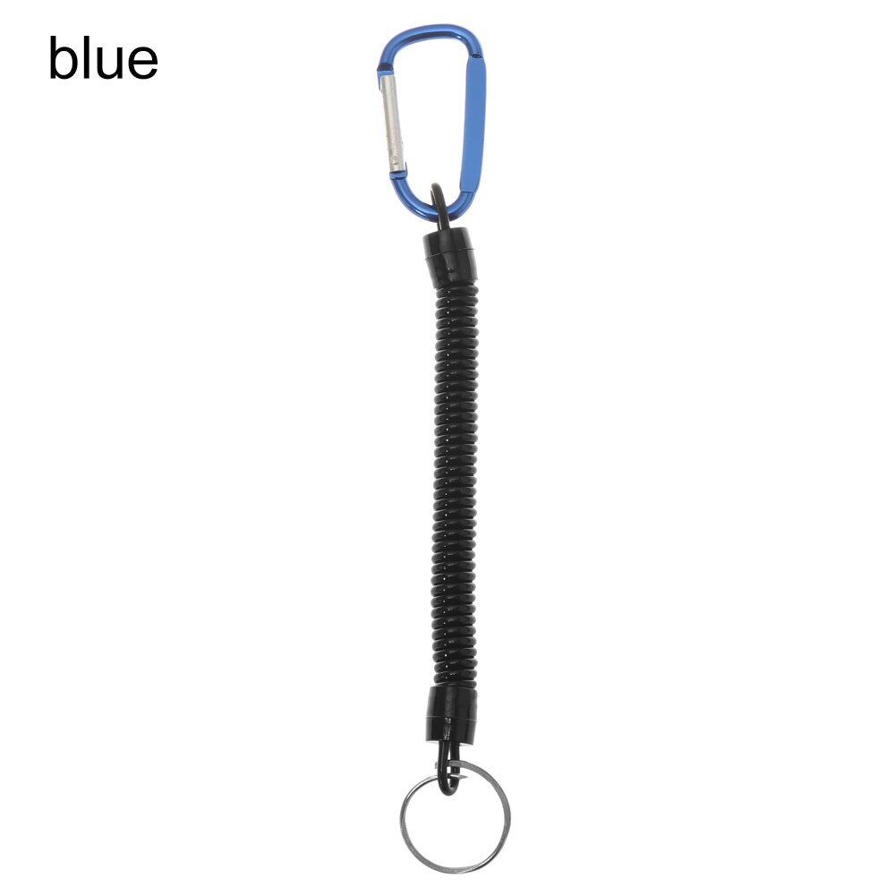 Uitschuifbare Beveiliging Sleutelhanger Houder Veiligheid Coil Karabijnhaak Touw Vissen Gereedschap Tangen Touwen Riemclip Haak Voor Camping Varen: blue