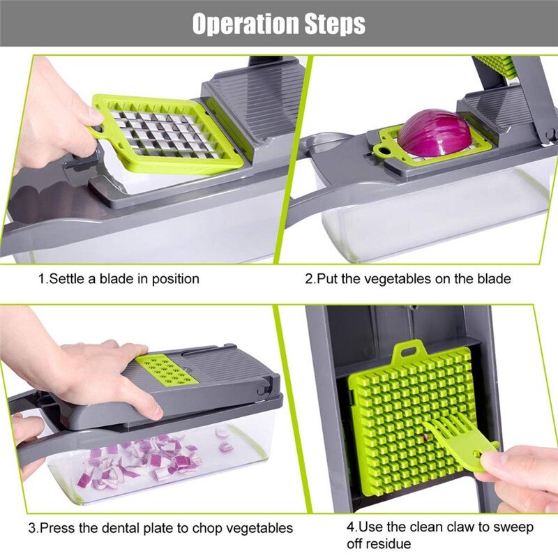 Multi-Function Vegetable Cutting Artifact Potato Shredding Machine Onion Chopper Fruit Cutting Machine Kitchen Tools