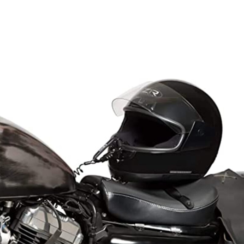 Cerradura para casco de motocicleta Cable negro duro PIN de combinación bloqueo mosquetón dispositivo protege su moto