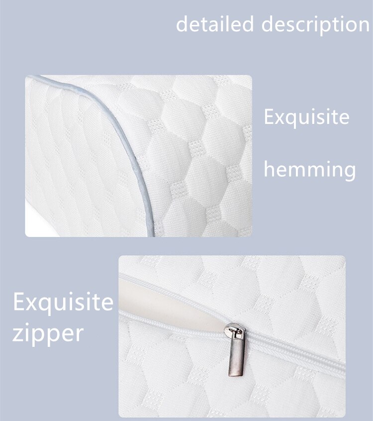 Almohada de contorno ortopédica de espuma viscoelástica, cojín ergonómico para dormir, con forma de onda central, Cervical, individual