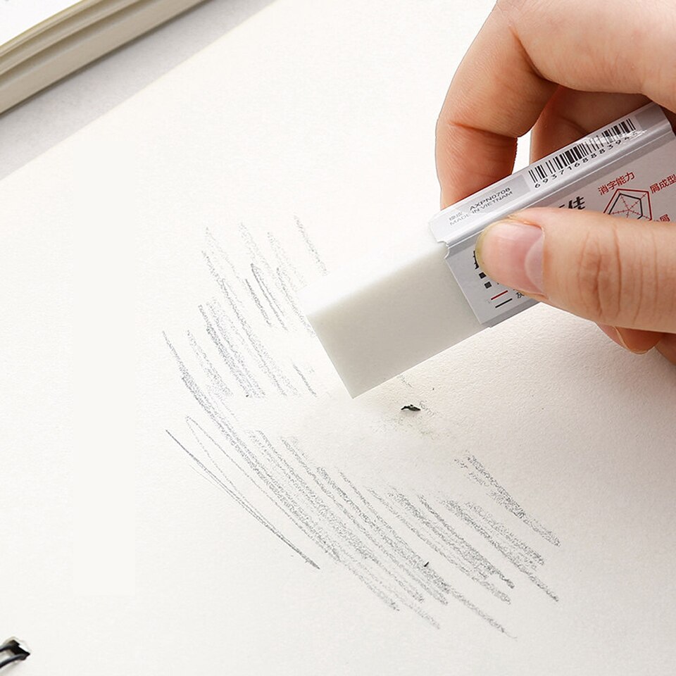 2 uds Borrador de arte boceto blanco Ultra limpio lápiz de prueba borrador Oficina papelería suave lápiz de goma útiles escolares para estudiantes