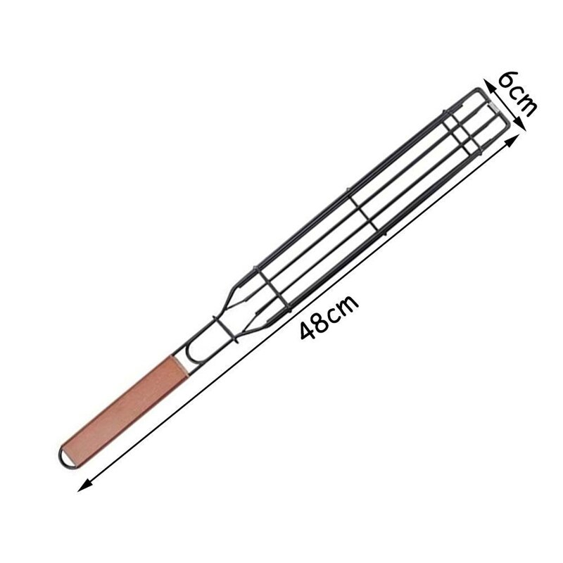 Malla de Metal para parrilla de barbacoa, mallas para barbacoa, malla de asador de pescado portátil, cesta para barbacoa, herramientas para barbacoa, accesorios de cocina