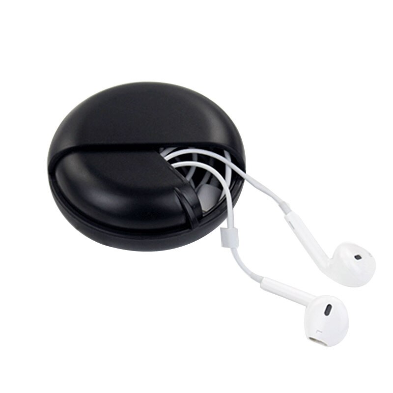 Multifunctionele ronde oordopjes opbergdoos, datakabel verpakking, koptelefoon opbergzak, abs bluetooth headset tas