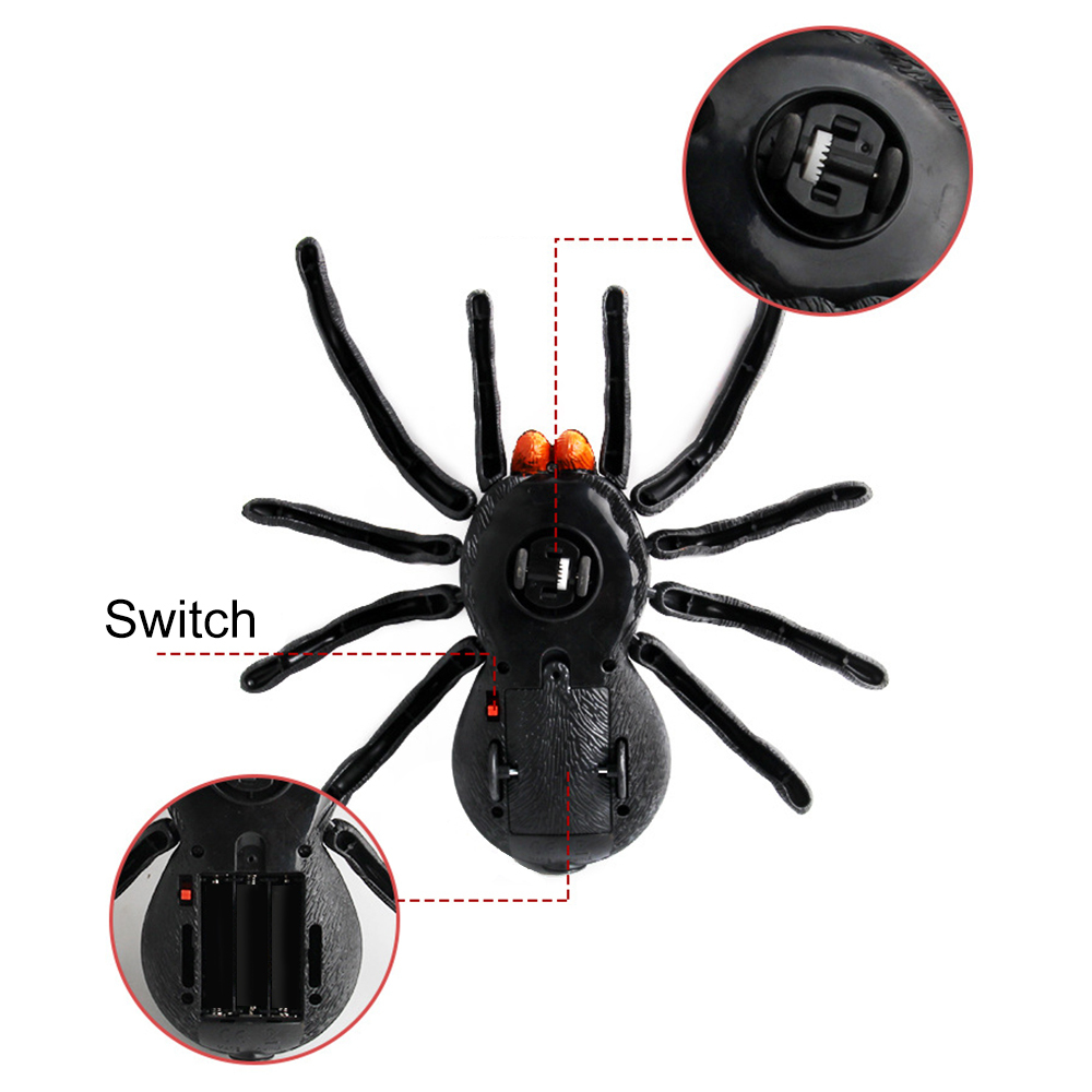 RC Simulation Spider Infrared Remote Control Insect Toys Simulation Spider Electric RC Toy Halloween For Adult Prank Insect