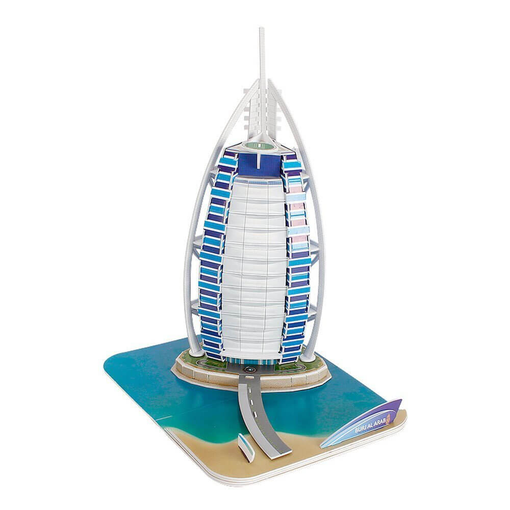 Cubicfun 3D Puzzel Burj Al Arab Modellen Building Puzzel Kartonnen Puzzel Montage Speelgoed Kinderen Tiener Volwassen Speelgoed 46 stuks