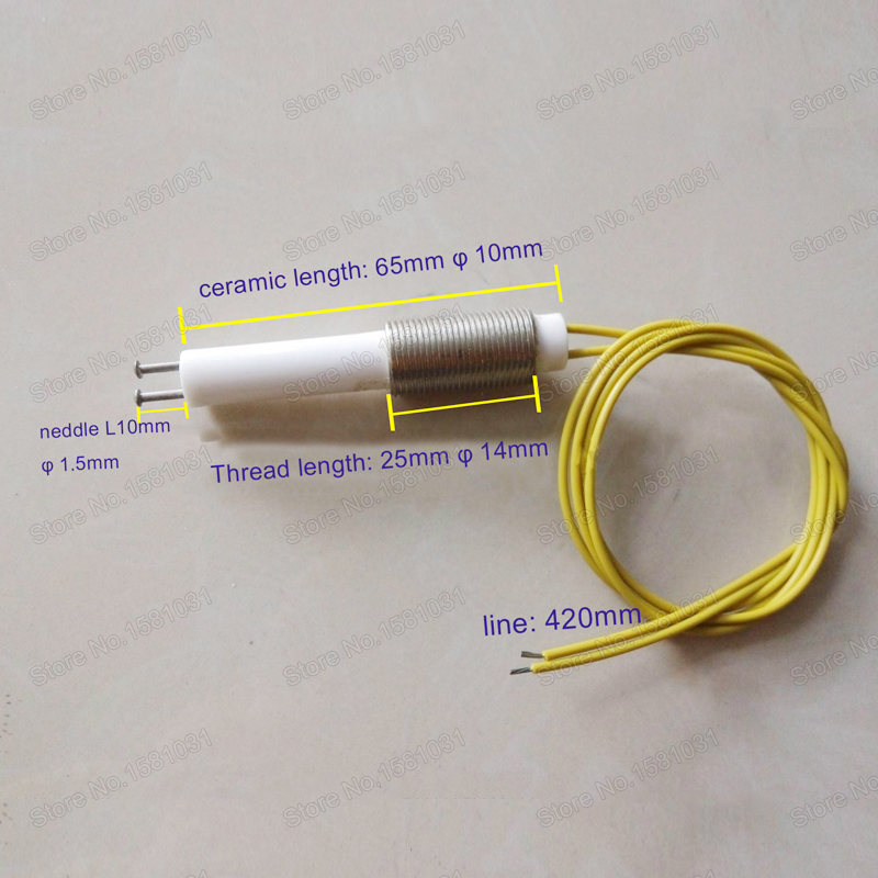 type ceramic electrode with screw side type ceramic fire Rod double neddle electrode