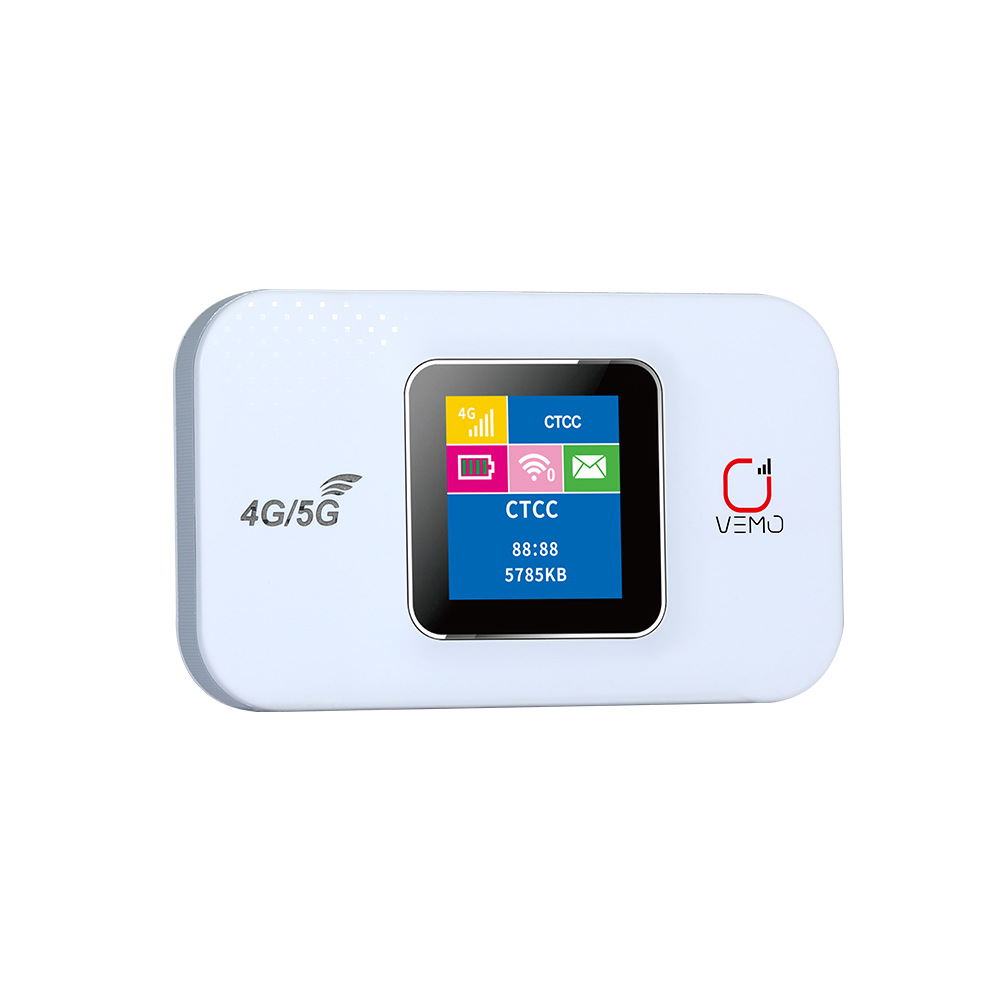VEMO E5783-Plus 4G LTE wifi router wifi-6 300mbps 3000mAh battery LCD 4G LTE mifi router mobile wifi modem