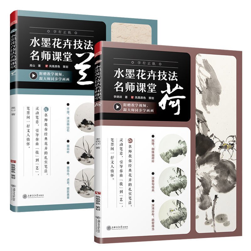 Flower Plant Ink Painting Technique Tutorial Book Basic Traditional Chinese Painting Plum Orchid Bamboo Lotus Peony Picture Book: A11