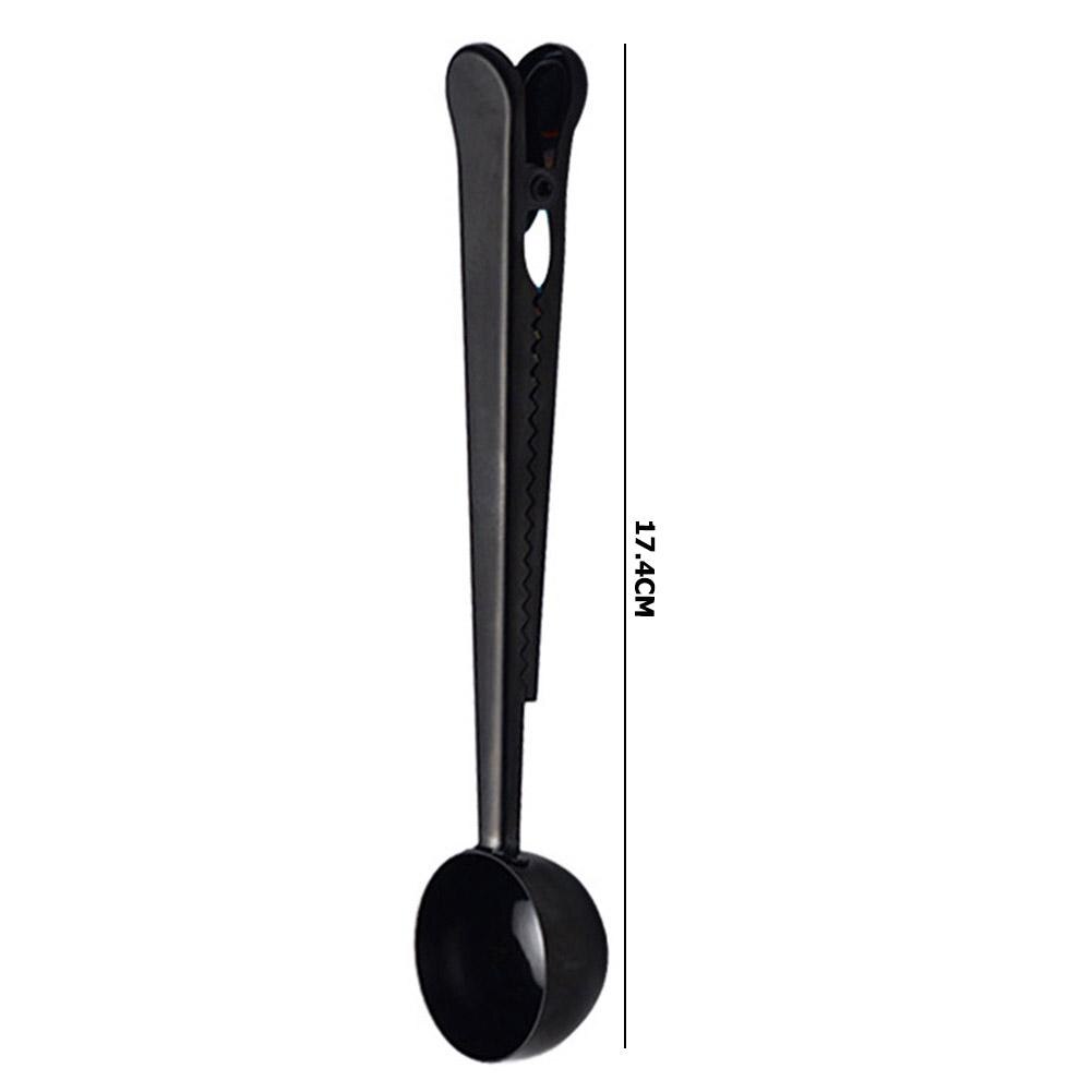 Multifunctional Stainless Steel Coffee Measuring Scoop Scoops with Bag Seal Clip Beautiful More and Health: C