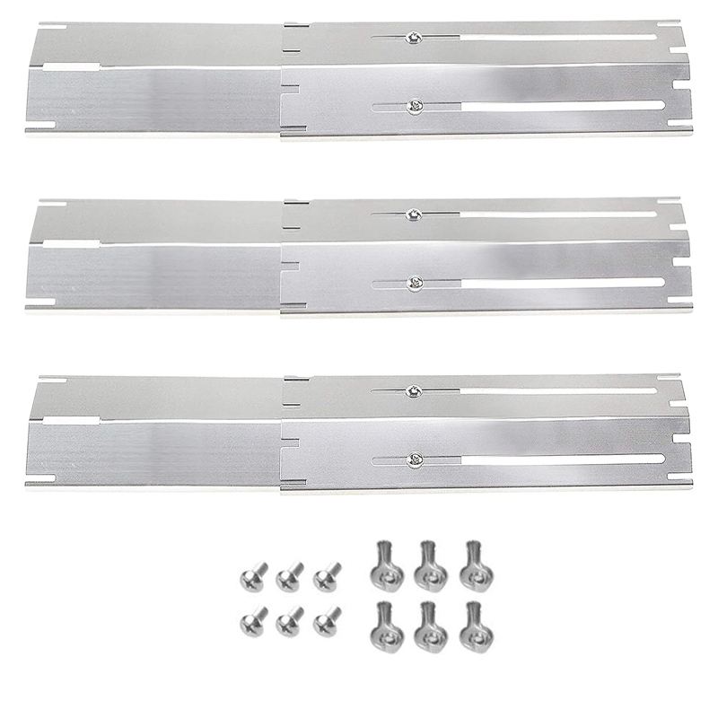 Adjustable Barbecue BBQ Grill Flame Tamers Burner Covers Heat Deflectors Stainless Steel Gas Grill Replacement Parts 1-4Packs: Yellow