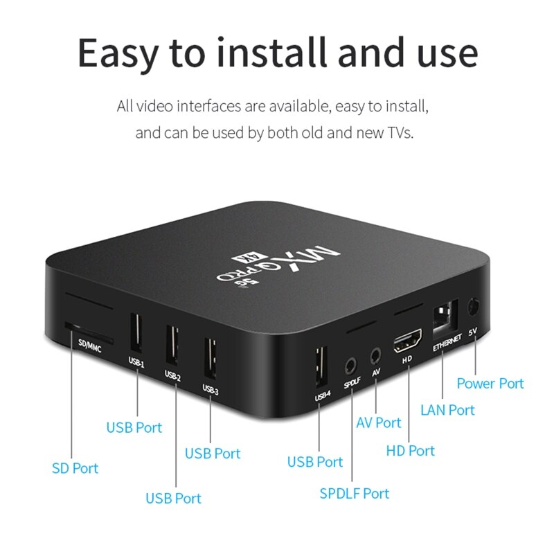 Reproductor Multimedia K3NB, dispositivo con Android Box, 4k, 8gb, compatible con MP3, WMA, WAV, OGG, FLAC, MXQ Pro, MX9